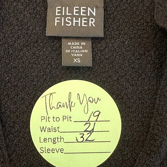 Eileen Fisher Virgin Wool Vneck Faux Wrap Tunic Top - Picture 6 of 6